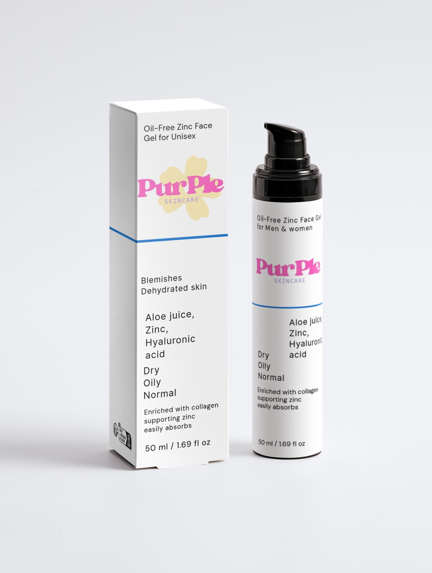 Oil-Free Zinc Face Gel for Unisex