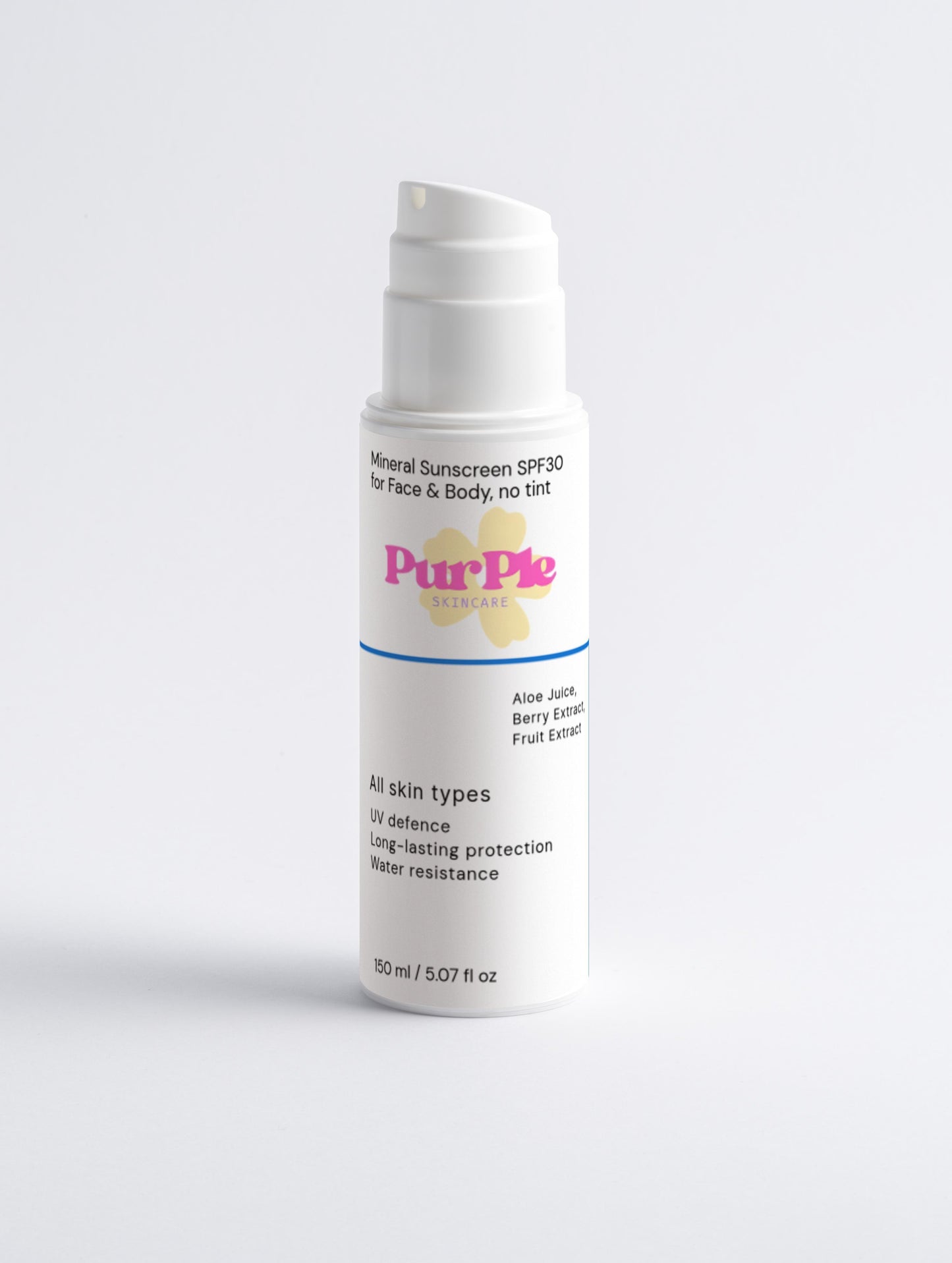 Mineral Sunscreen SPF30 for Face & Body, no tint